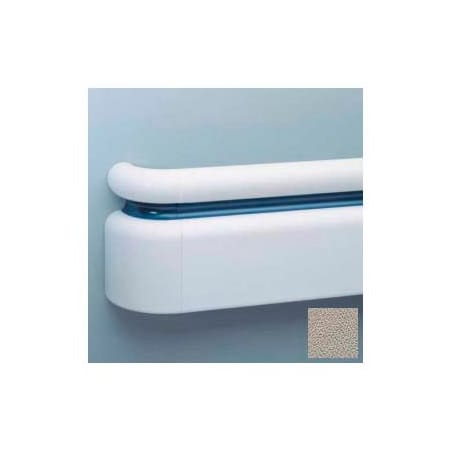 Pawling All Vinyl Three-Piece Handrail System, 6.25" Face, Aluminum Retainer, 12' Long, Chinchilla BR-400V-297